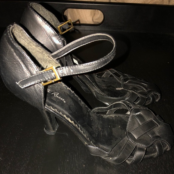 Black Charolette Russe Heels - Picture 2 of 4